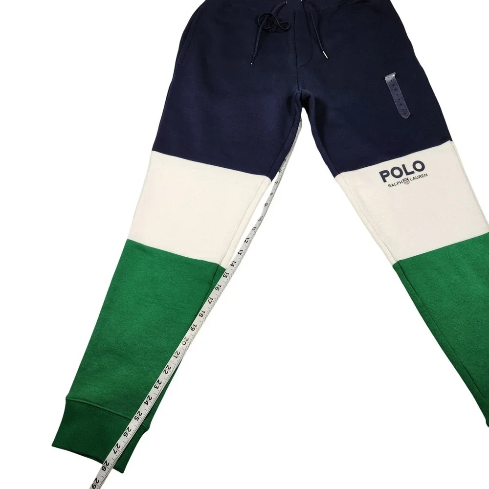 Ralph Lauren Color Block Jogger Sweatpants Navy White‎ Green Size S $175 New